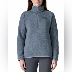 Patagonia Women's Better Sweater 1/4 Zip Pullover Atoll Blue Size Small
